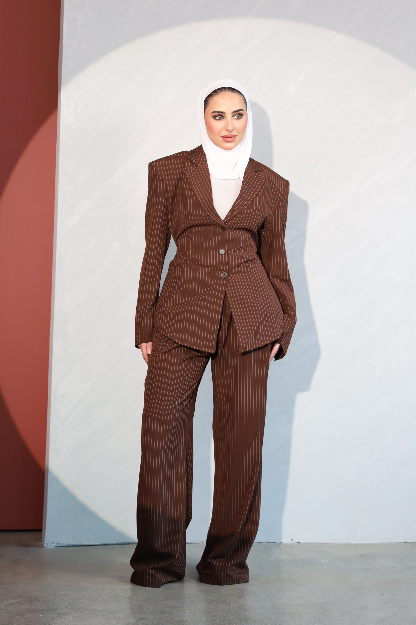 Striped brown set - الصورة 6