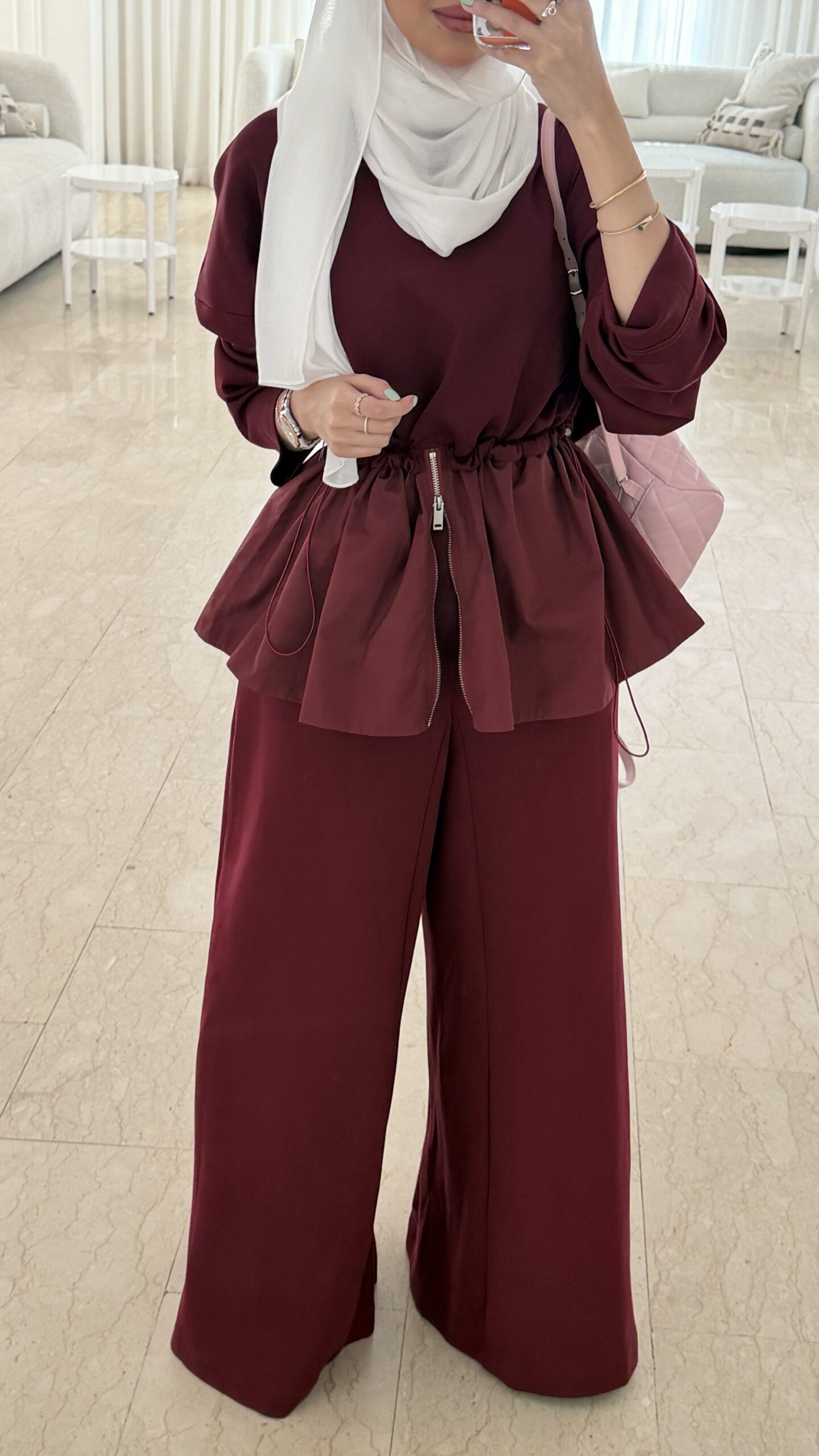 0-Burgundy comfy set - الصورة 4